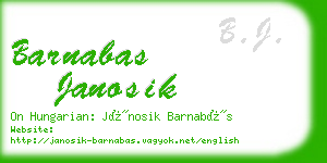 barnabas janosik business card